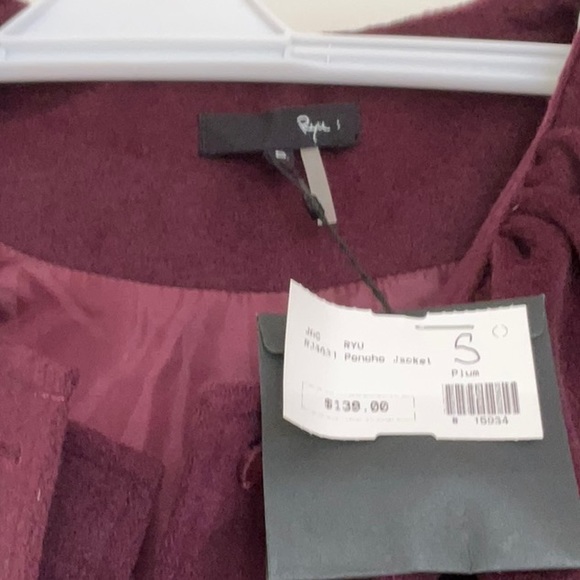 Ryu Plum Purple Sleeveless Tie Waist Coat XS/S NEW with Tags - Picture 3 of 7